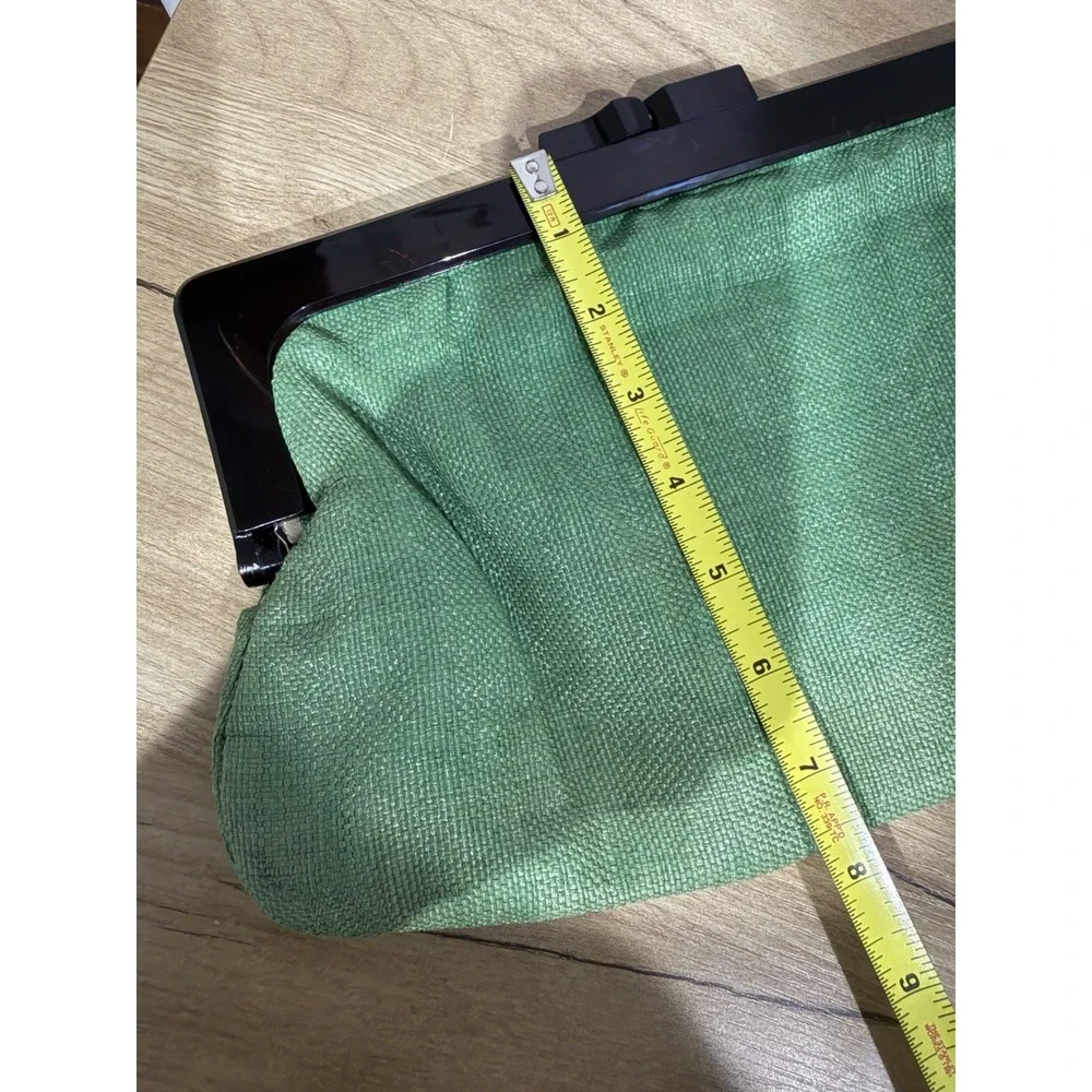 Vintage B. Altman and Co. New York NY Frame Green Clutch Lucite J‎